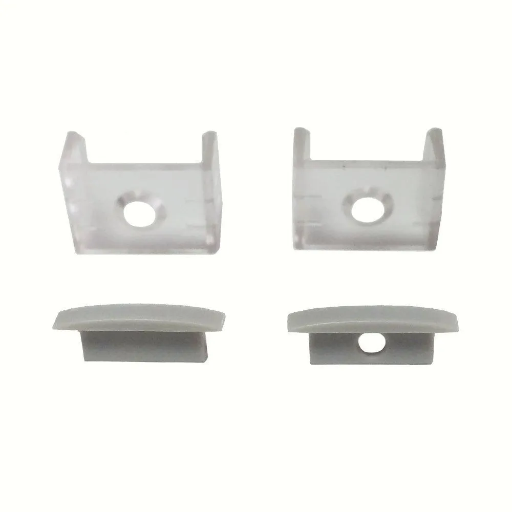 5/10/25/50 Pack Silver U01 9x23mm U-Shape Internal Profile Width 12mm LED Aluminum Channel System with Cover, End Caps and Mounting Clips for LED Strip Light Installations