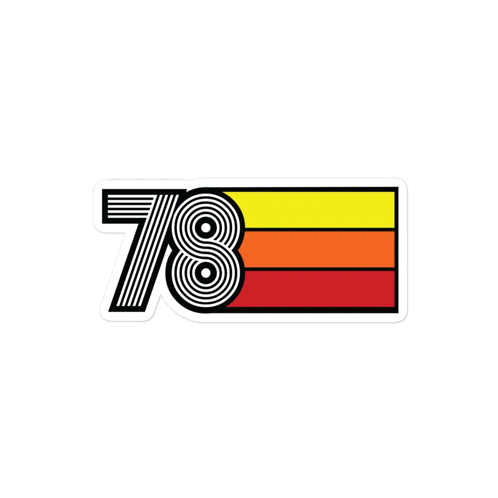 78 - 1978 Retro Tri- Line Decal Decoration Bubble-free Vinyl stickers