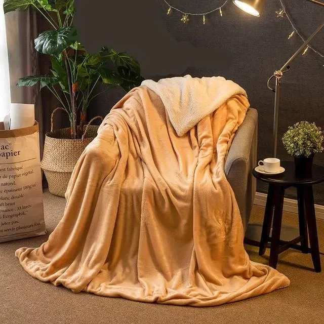 🌹Beautiful Cashmere Fleece Blanket. Super Warm!