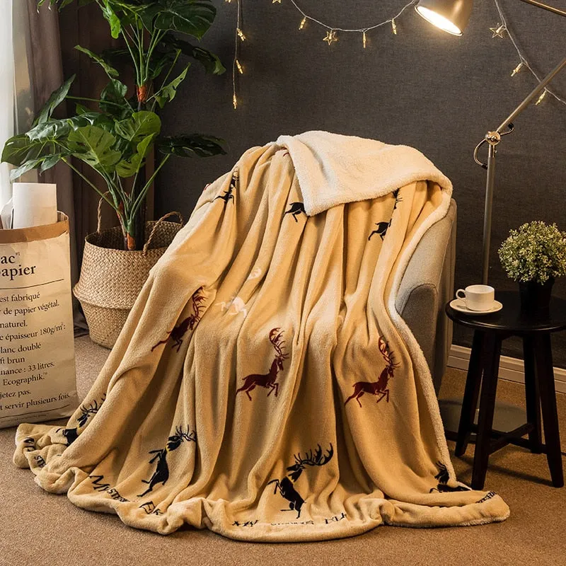 🌹Beautiful Cashmere Fleece Blanket. Super Warm!