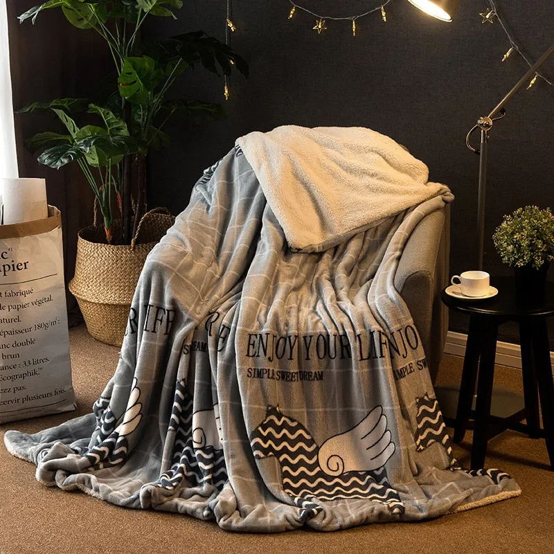 🌹Beautiful Cashmere Fleece Blanket. Super Warm!