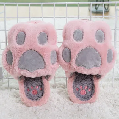 Cute cat claw cotton slippers yc20495