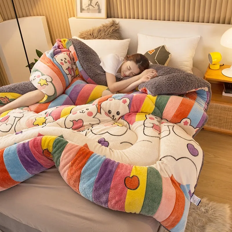Luxuriously Warm Plush Super Thick Bed Quilt
