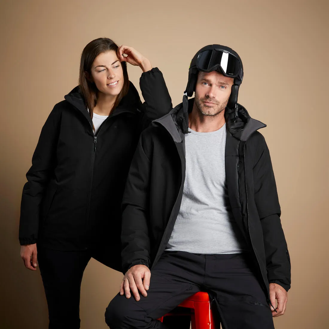 Men’s Warm and Waterproof Ski Jacket 100