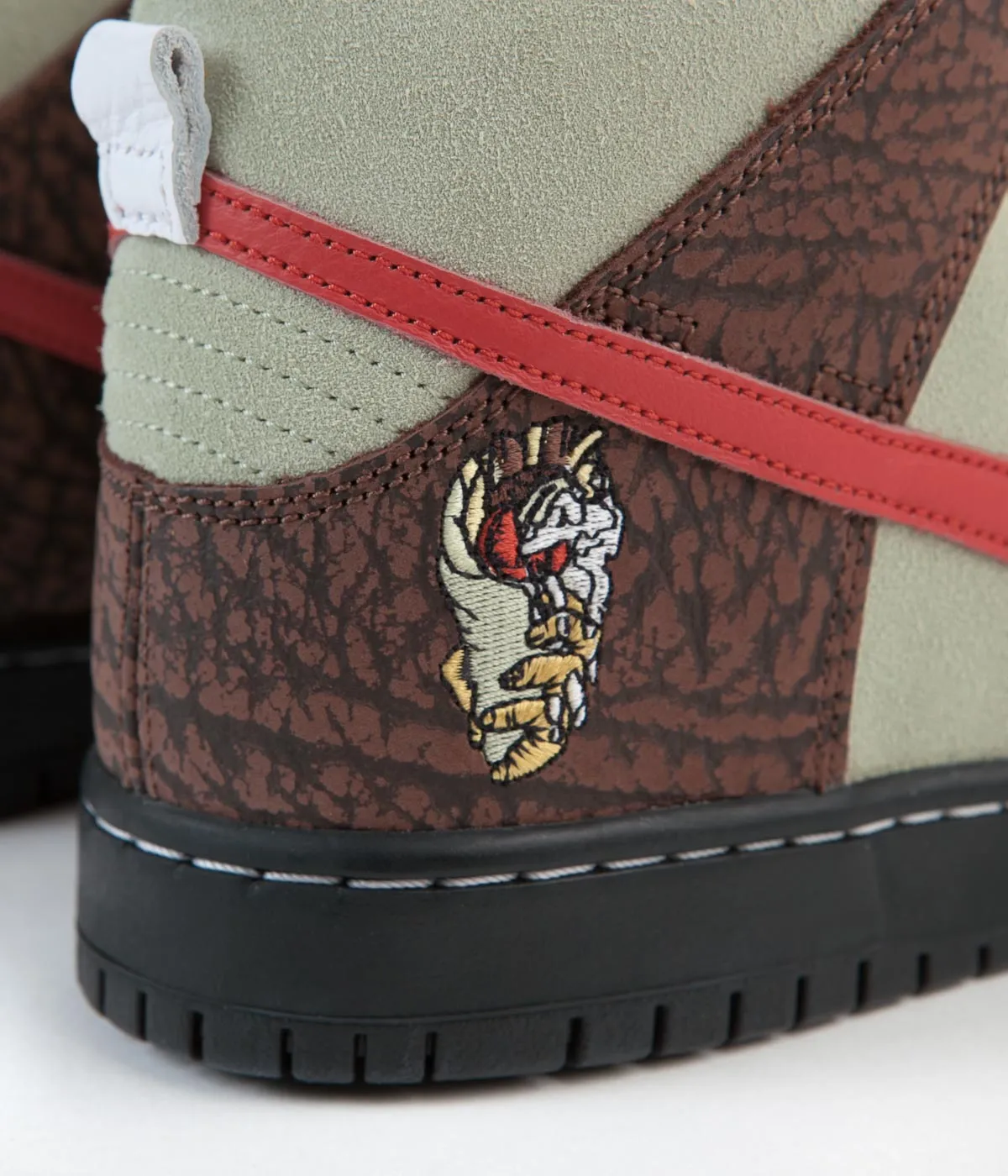 Nike SB Dunk High Pro 'Kebab and Destroy' Shoes - Topaz Gold / Chile Red - Fauna Brown - White - Black - Celadon - CS