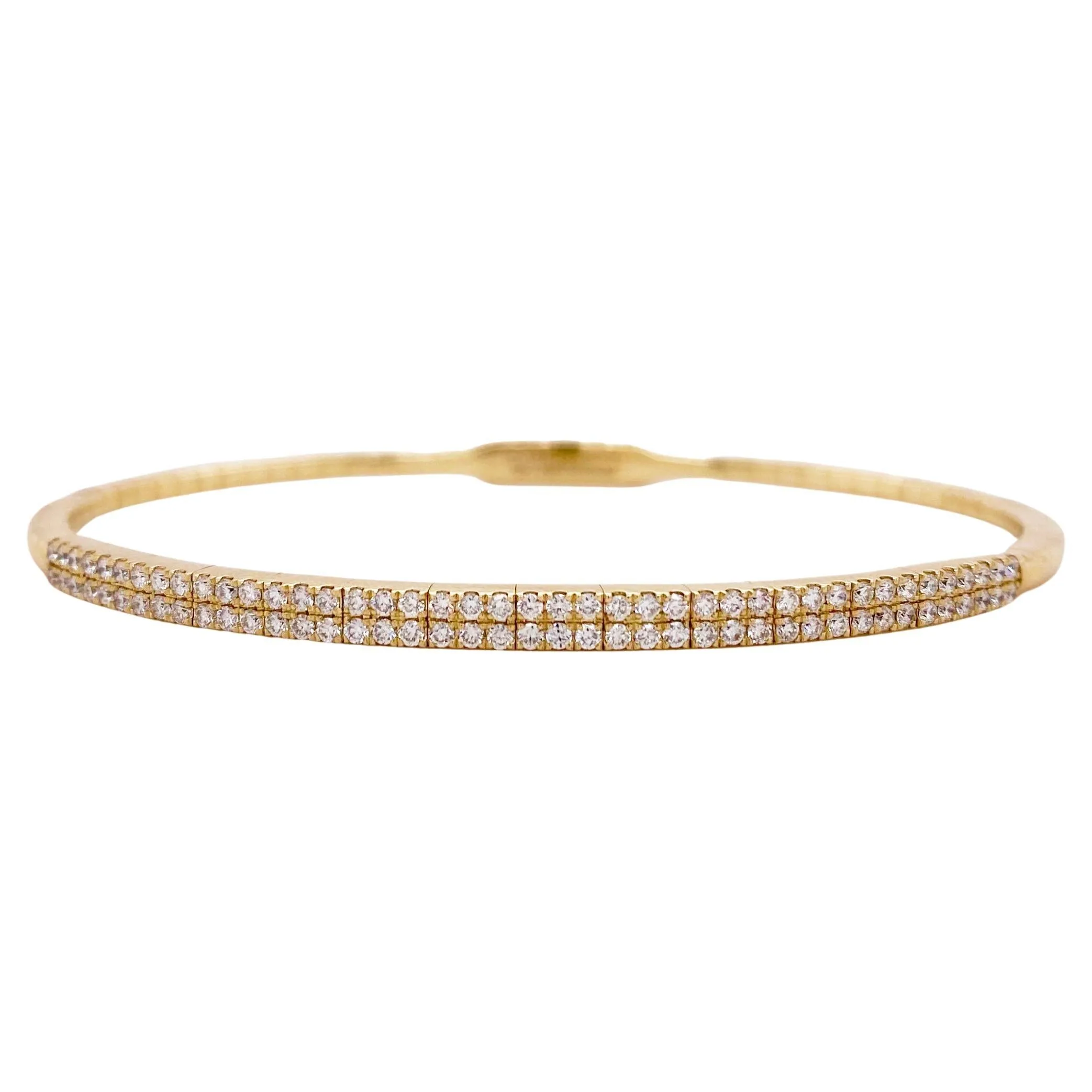 Pavé Diamond Flexible Bangle Bracelet