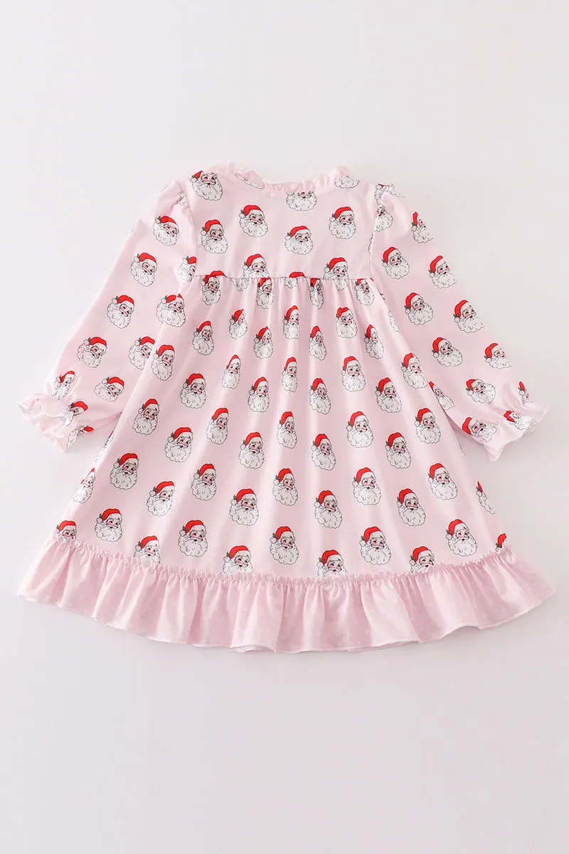 Pink Christmas Santa Claus Girl Pajama Gown