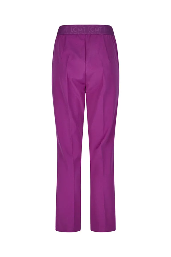 PURPLE CROPPED STRAIGHT LEG TROUSERS