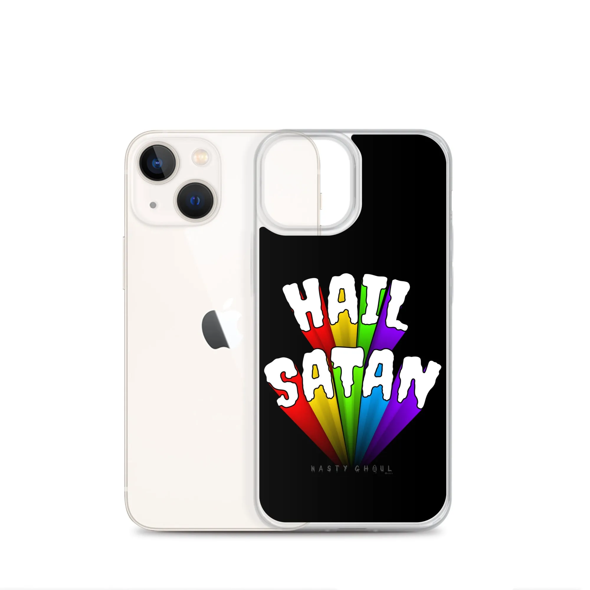 Rainbow Hail Satan iPhone Case