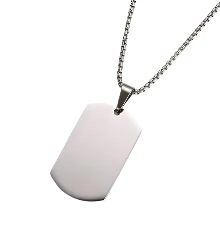Stylish 18k Gold Plated 24" Stainless Steel  24" Dog Tag Chain