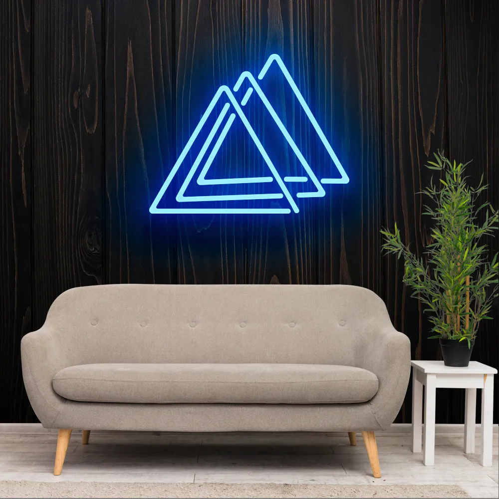 Triangles Neon Sign Light