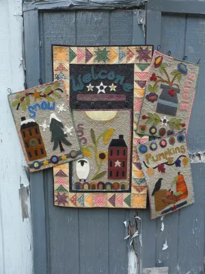 Warm & Wooly - Wool Applique Quilt Pattern PDF