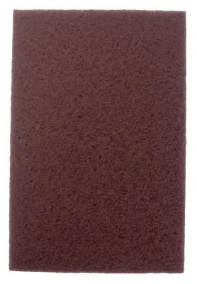 Weiler® Non-Woven Hand Pad, General Purpose, 6 in x 9 in, Medium/Coarse, Brown, 51444